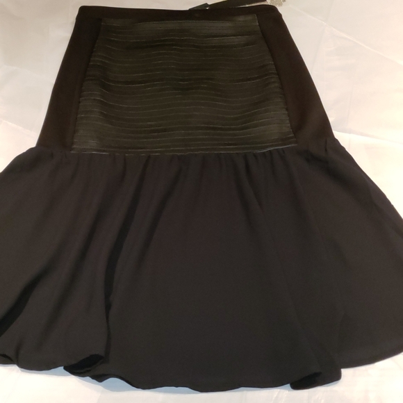 EDESSA New SKIRT Black Leather/Georgette Women's M 🎉HP🎉 - Picture 16 of 16